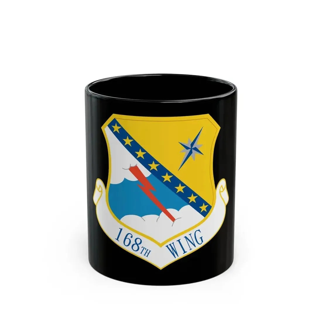 168th Wing emblem (U.S. Air Force) Black Coffee Mug 11oz - Go Mug Yourself