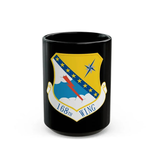 168th Wing emblem (U.S. Air Force) Black Coffee Mug 15oz - Go Mug Yourself