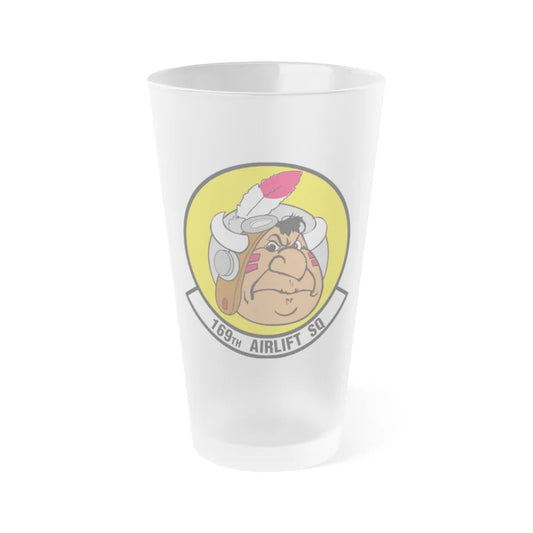 169 Airlift Squadron (U.S. Air Force) Frosted Pint Glass 16oz-16oz-Frosted-Go Mug Yourself