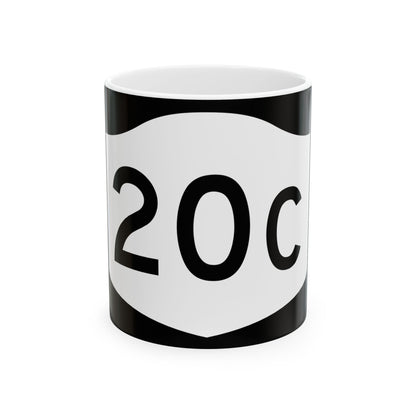 NY-20C (New York) (Road Sign) White Coffee Mug
