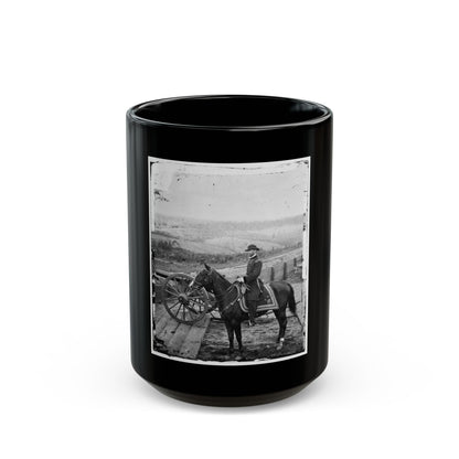 Atlanta, Ga. Gen. William T. Sherman On Horseback At Federal Fort No. 7(2) (U.S. Civil War) Black Coffee Mug