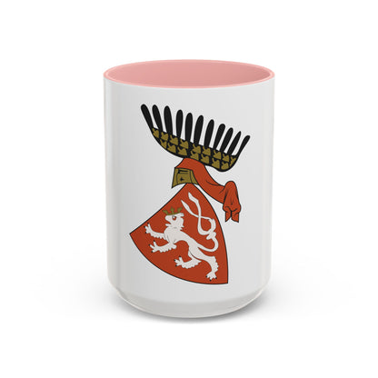 Coat of arms of the Kingdom of Bohemia (Wenceslaus II of Bohemia) - Accent Coffee Mug