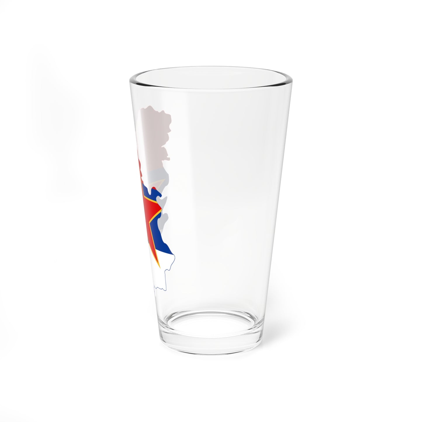 Flag map of Serbia 1947-1992 (Serbia) Pint Glass 16oz