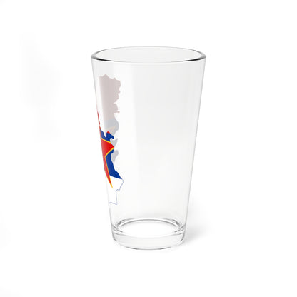 Flag map of Serbia 1947-1992 (Serbia) Pint Glass 16oz