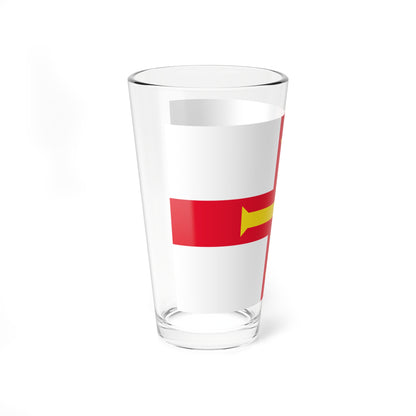 Flag of Guernsey (United Kingdom) Pint Glass 16oz
