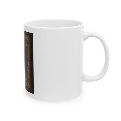 Black Soldier Seated With Pistol In Hand, Watch Chain In Pocket (U.S. Civil War) White Coffee Mug
