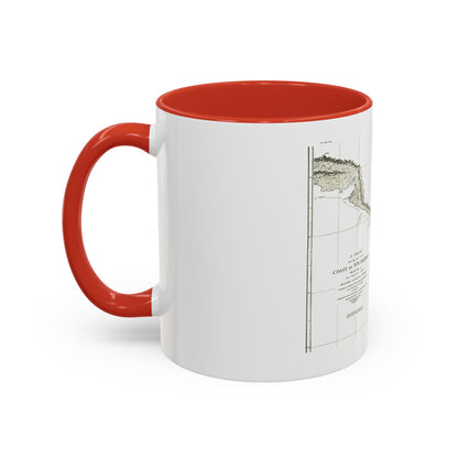 America - NorthWest Coast (1898) (Map) Accent Coffee Mug
