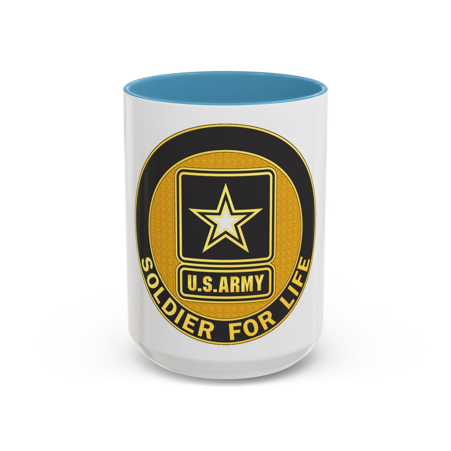 Soldier for Life Lapel Button (U.S. Army) Accent Coffee Mug