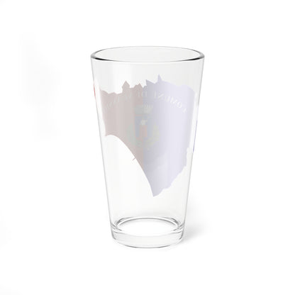 Flag map of Alassio (Italy) Pint Glass 16oz