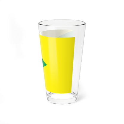 Flag of Znamyanskiy Raion in Kirovohrad Oblast (Ukraine) Pint Glass 16oz