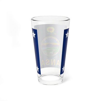 Flag of the Governor of Kansas (United States) Pint Glass 16oz