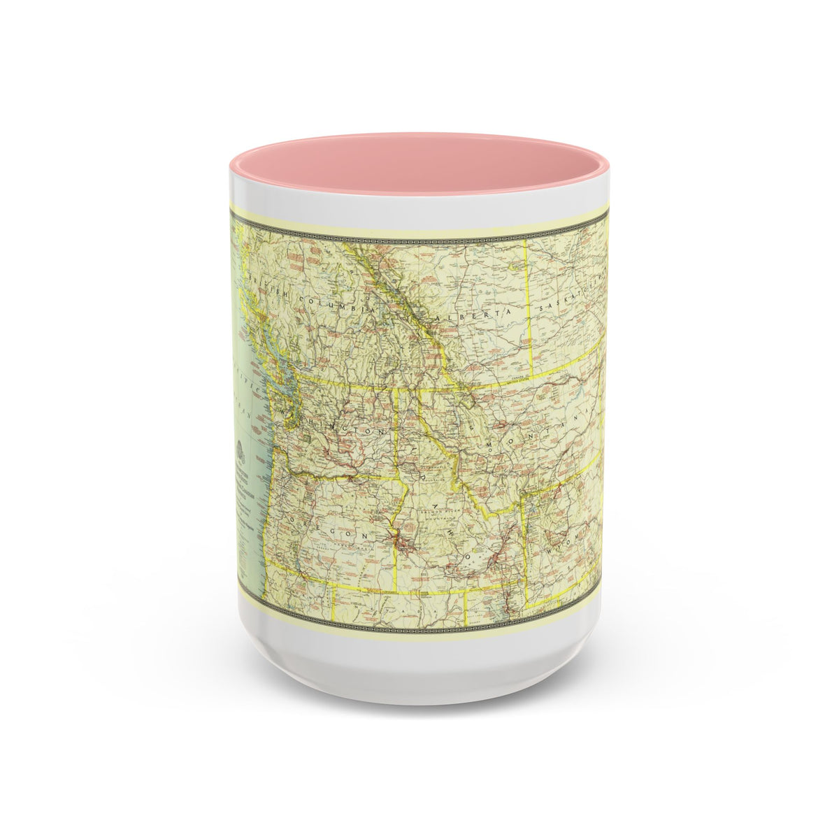 USA - Northwestern (1941) (Map) Accent Coffee Mug