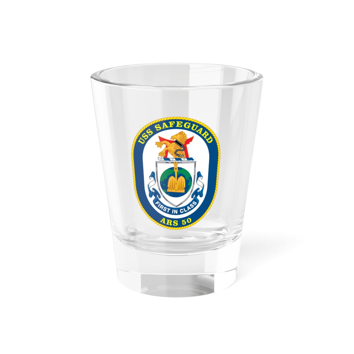 USS Safeguard ARS 50 (U.S. Navy) Shot Glass 1.5oz