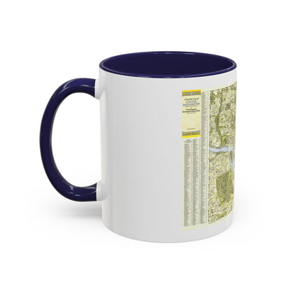 USA - Washington, Central (1948) (Map) Accent Coffee Mug