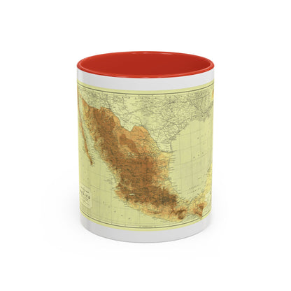 Central America & Mexico (1911) (Map) Accent Coffee Mug