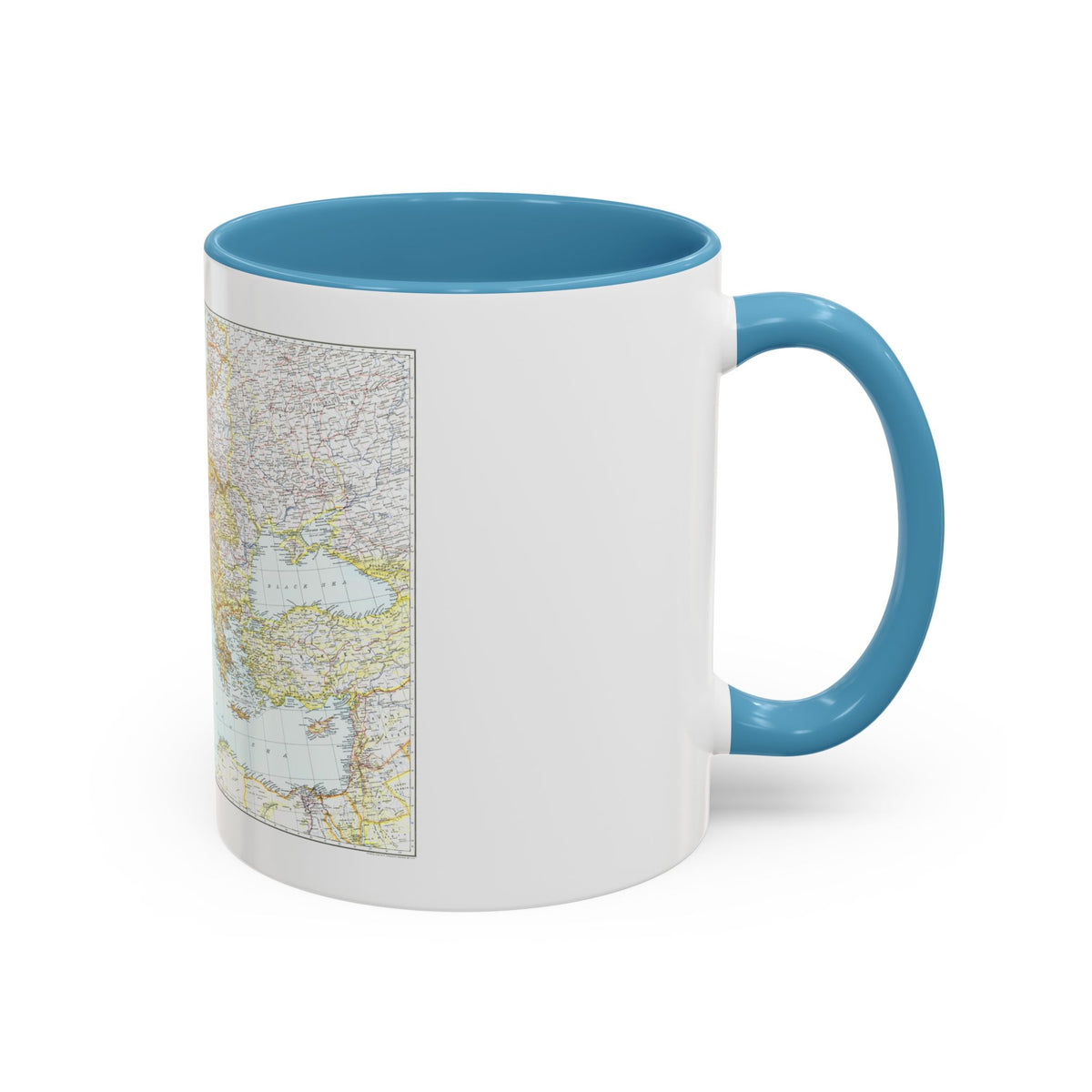 Mediterranean as of September 1 (1939) (Map) Accent Coffee Mug