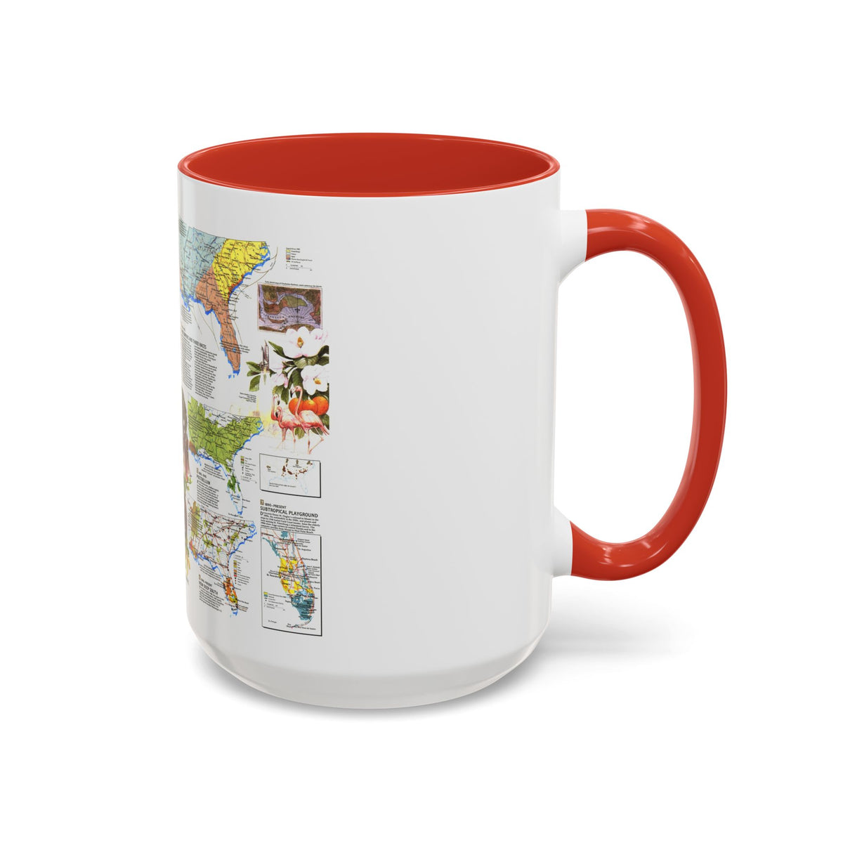 USA - Deep South 2 (1983) (Map) Accent Coffee Mug