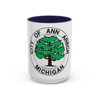 Seal of Ann Arbor Michigan - Accent Coffee Mug