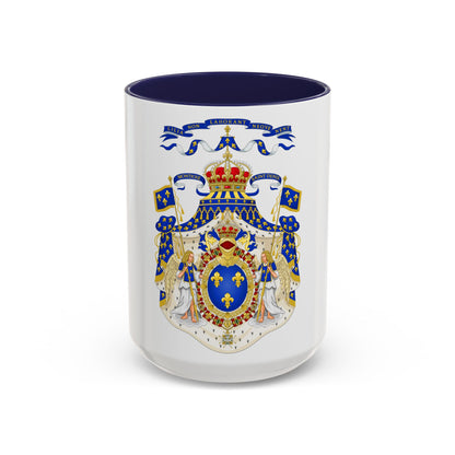 Grand Royal Coat of Arms of France - Accent Coffee Mug