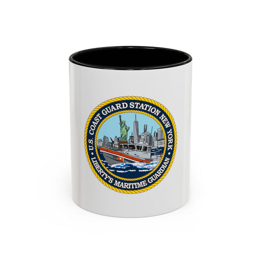 USCG Station New York (U.S. Coast Guard) Accent Coffee Mug