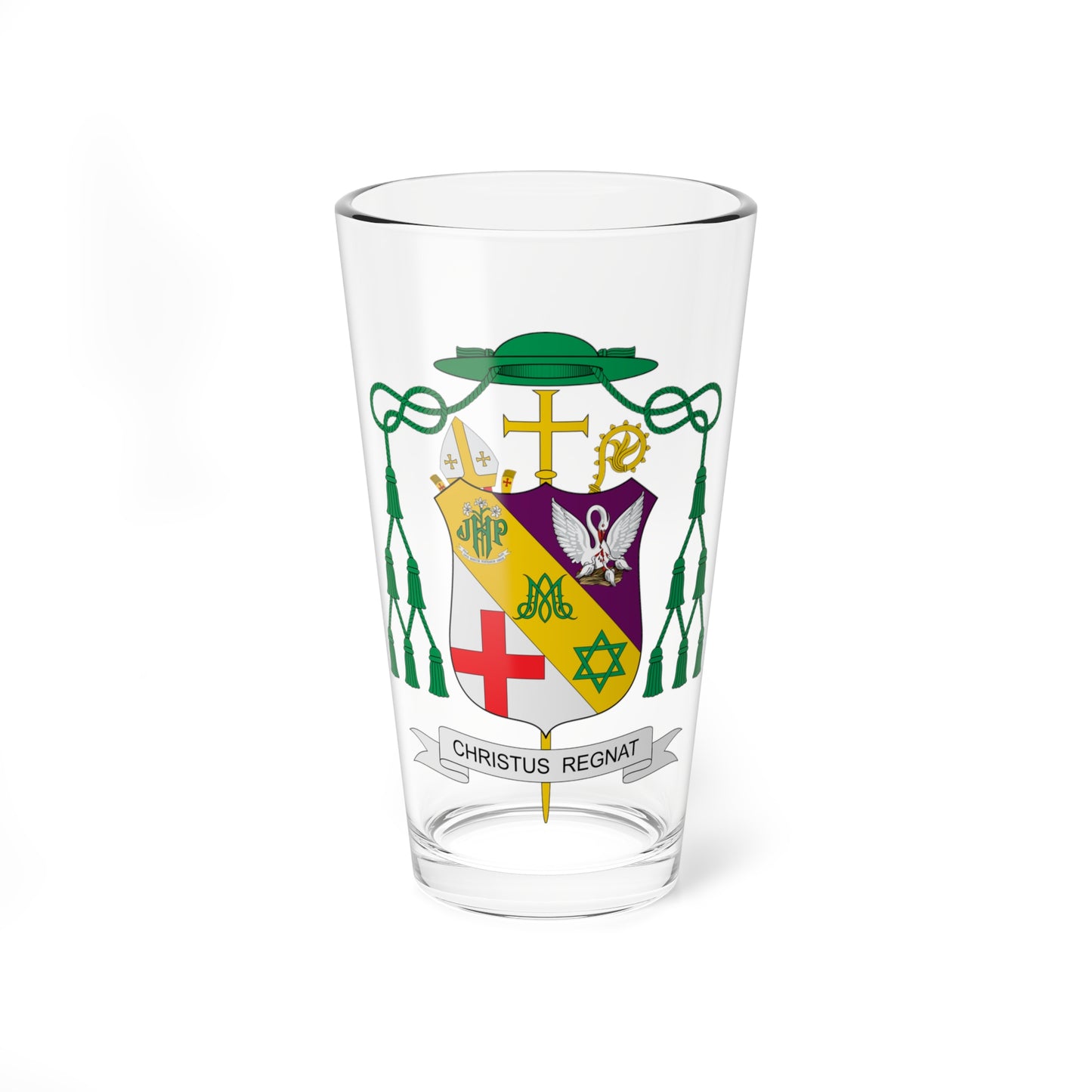 Escudo de Diego Ventaja Milán (Spain) (Coat of Arms) Pint Glass 16oz