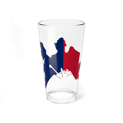 Flag map of Cagliari Casteddu (Italy) Pint Glass 16oz