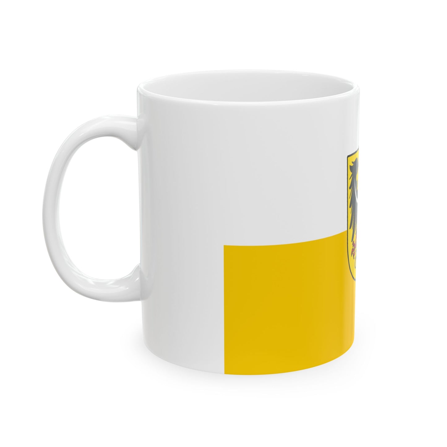 Flag of Silesia and Lower Silesia Germany - White Coffee Mug-Go Mug Yourself