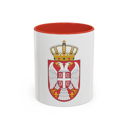 Coat of arms of Serbia 2 - Accent Coffee Mug