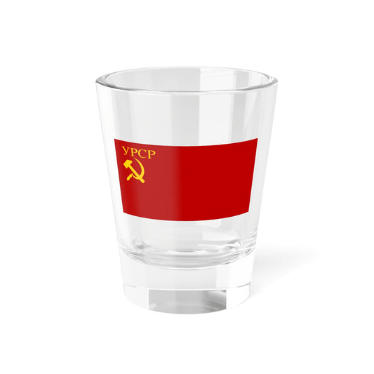 Flag of the Ukrainian Soviet Socialist Republic 1937-1949 (Ukraine) Shot Glass 1.5oz