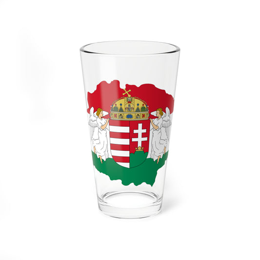 Kingdom of Hungary flag map (Hungary) Pint Glass 16oz