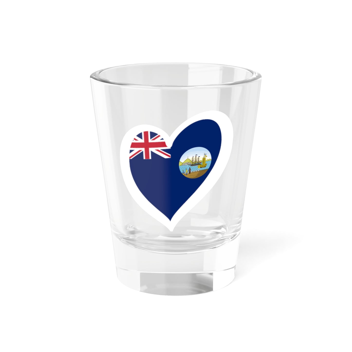 Eurovision Song Contest heart Hong Kong white 1876-1955 (China) Shot Glass 1.5oz