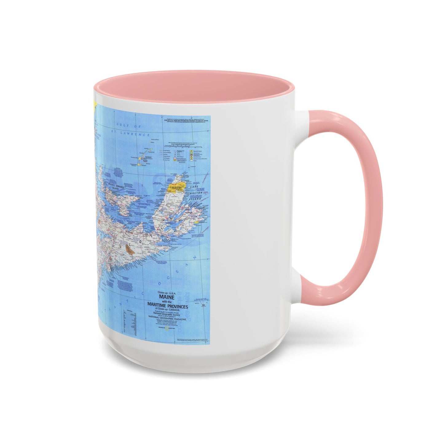 Canada - Maine, with the Maritime Provinces 1 (1975) (Map) Accent Coffee Mug