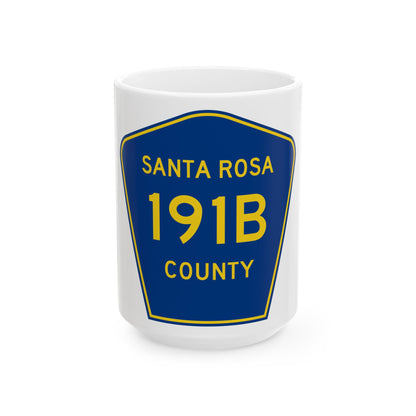 Santa Rosa County 191B (Florida) (Road Sign) White Coffee Mug