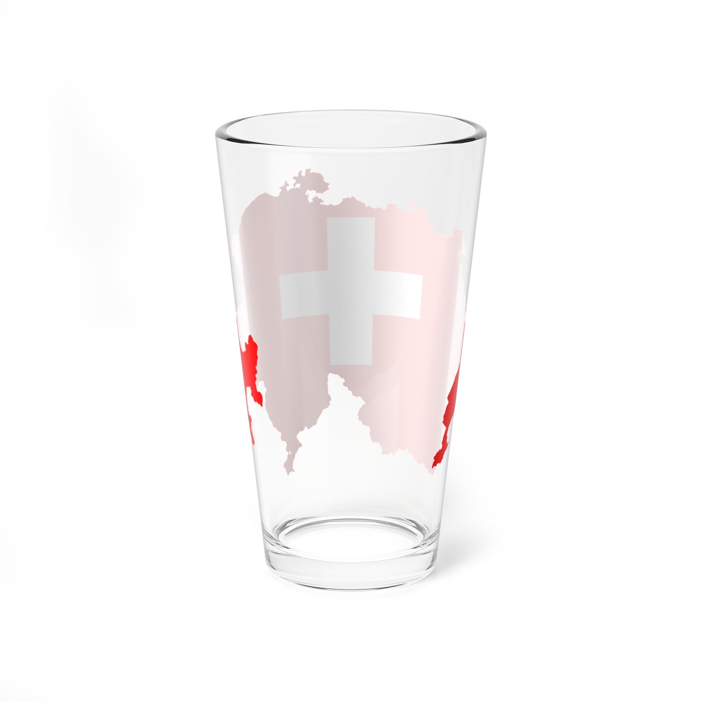 Flag-map of Switzerland (Switzerland) Pint Glass 16oz
