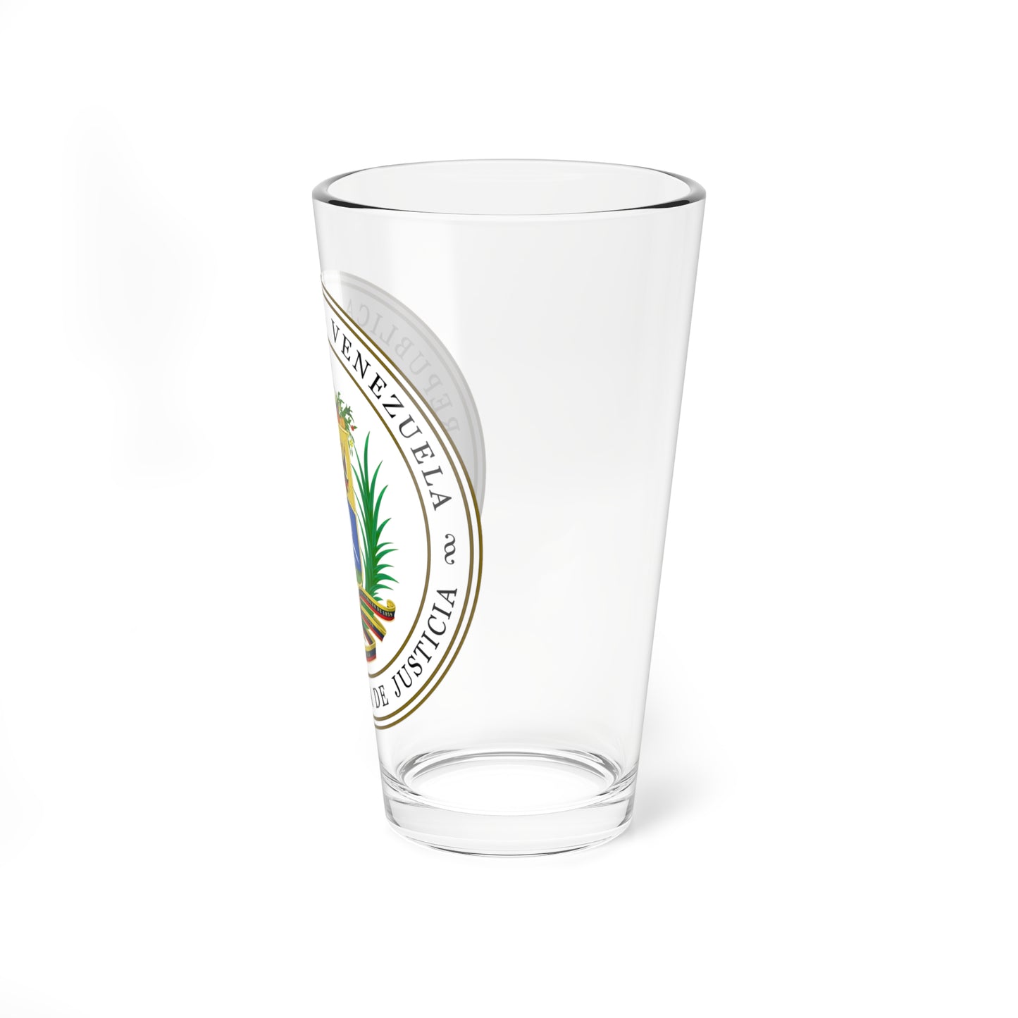 Sello de la Corte Suprema de la República de Venezuela (Venezuela) (Coat of Arms) Pint Glass 16oz