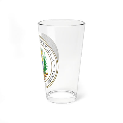 Sello de la Corte Suprema de la República de Venezuela (Venezuela) (Coat of Arms) Pint Glass 16oz