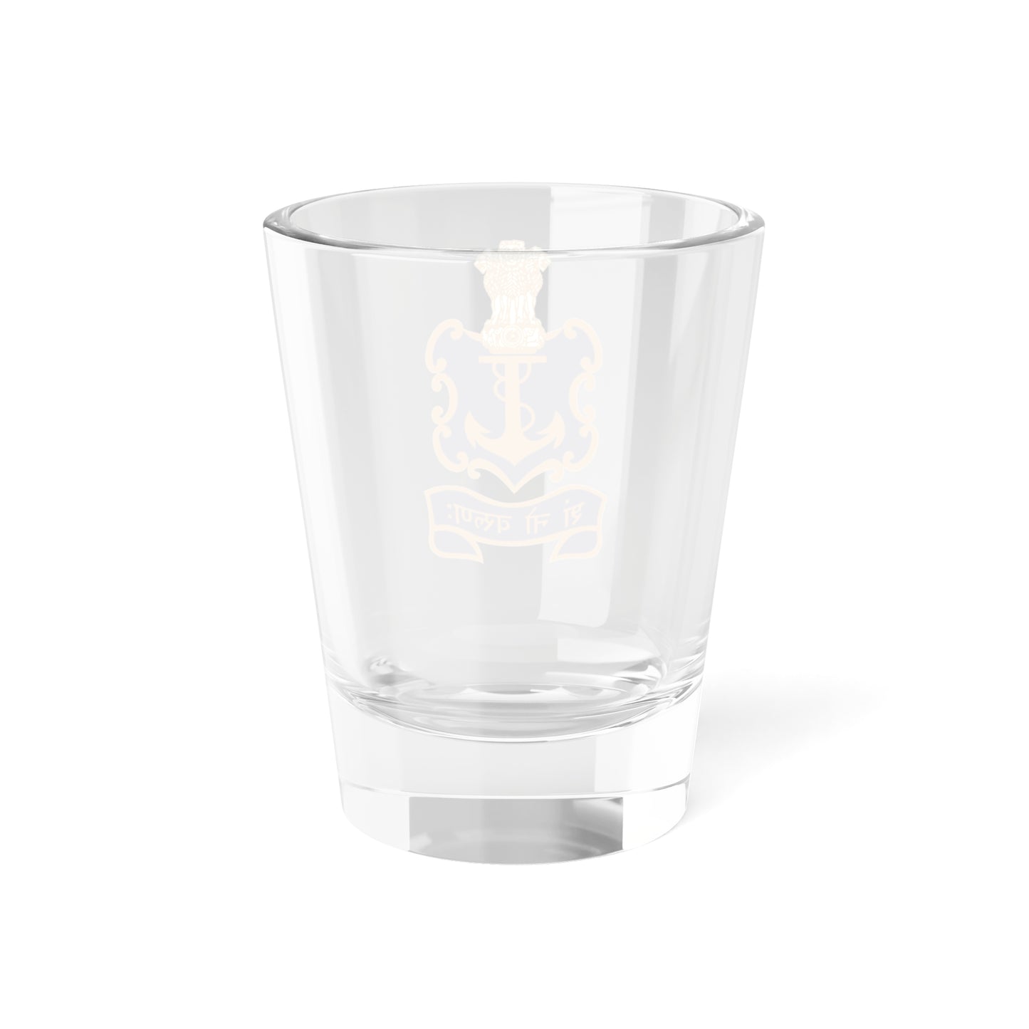 Indian Navy Insignia (India) (Coat of Arms) Shot Glass 1.5oz