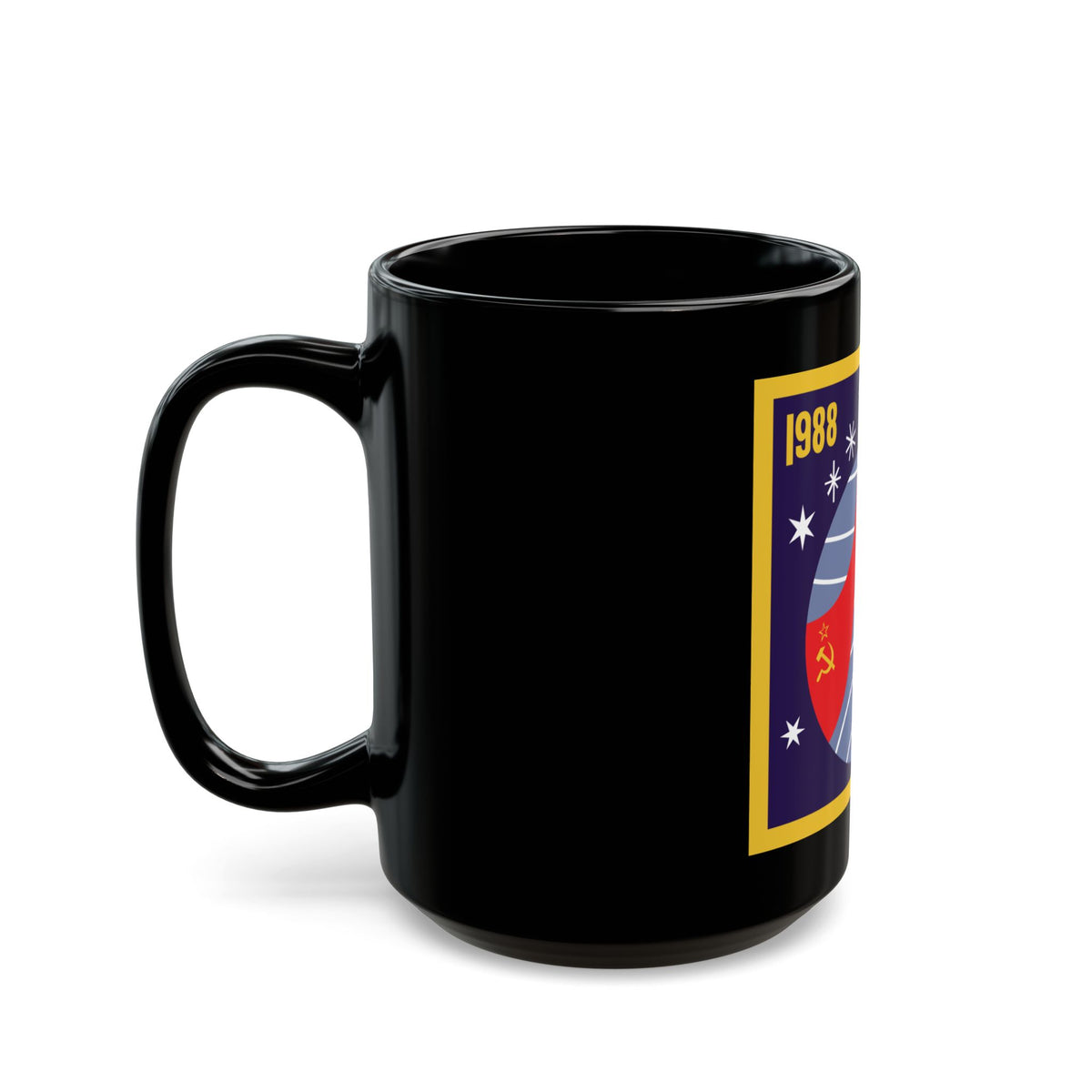 Soyuz TM-6 (Soyuz Programme) Black Coffee Mug