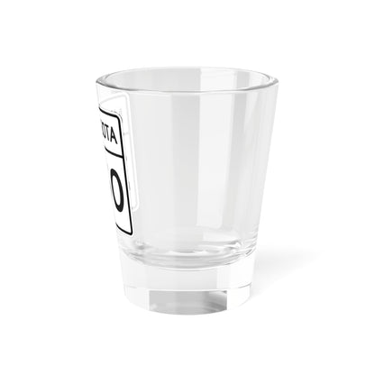 MN-250 1948 (Minnesota) (Road Sign) Shot Glass 1.5oz