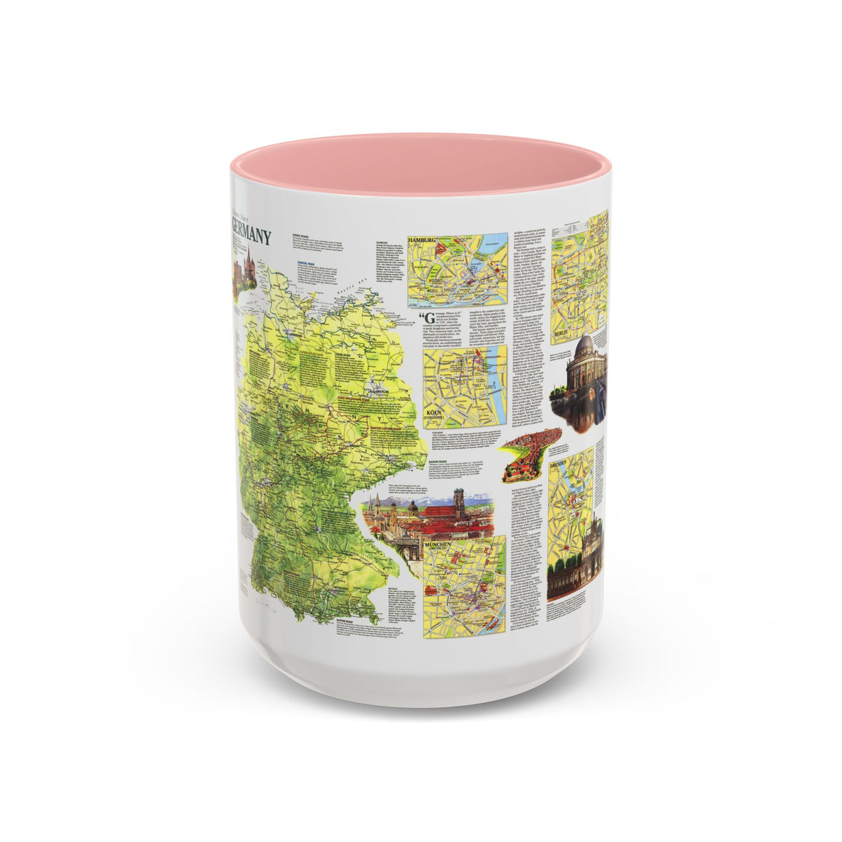 Germany - A Traveller's Map (1991) (Map) Accent Coffee Mug