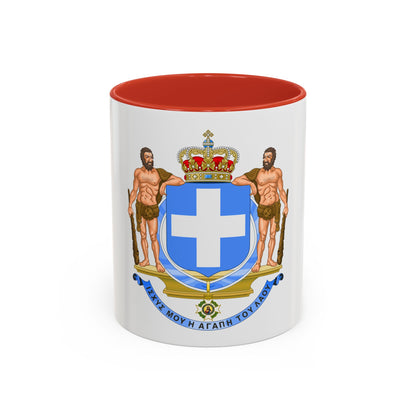 Coat of Arms of Greece (blue cross) - Accent Coffee Mug