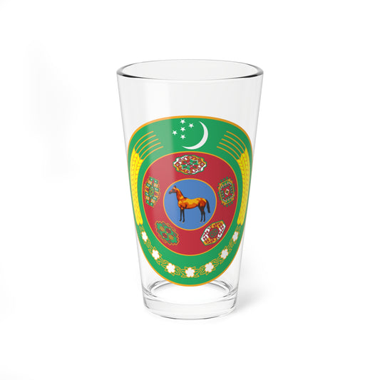 Emblem of Turkmenistan 2000-2003 (Turkmenistan) (Coat of Arms) Pint Glass 16oz