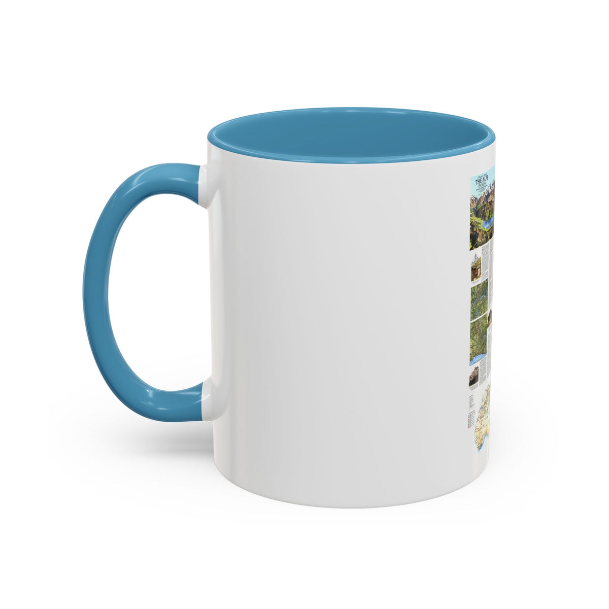Alps, The - A Traveller's Map (1985) (Map) Accent Coffee Mug