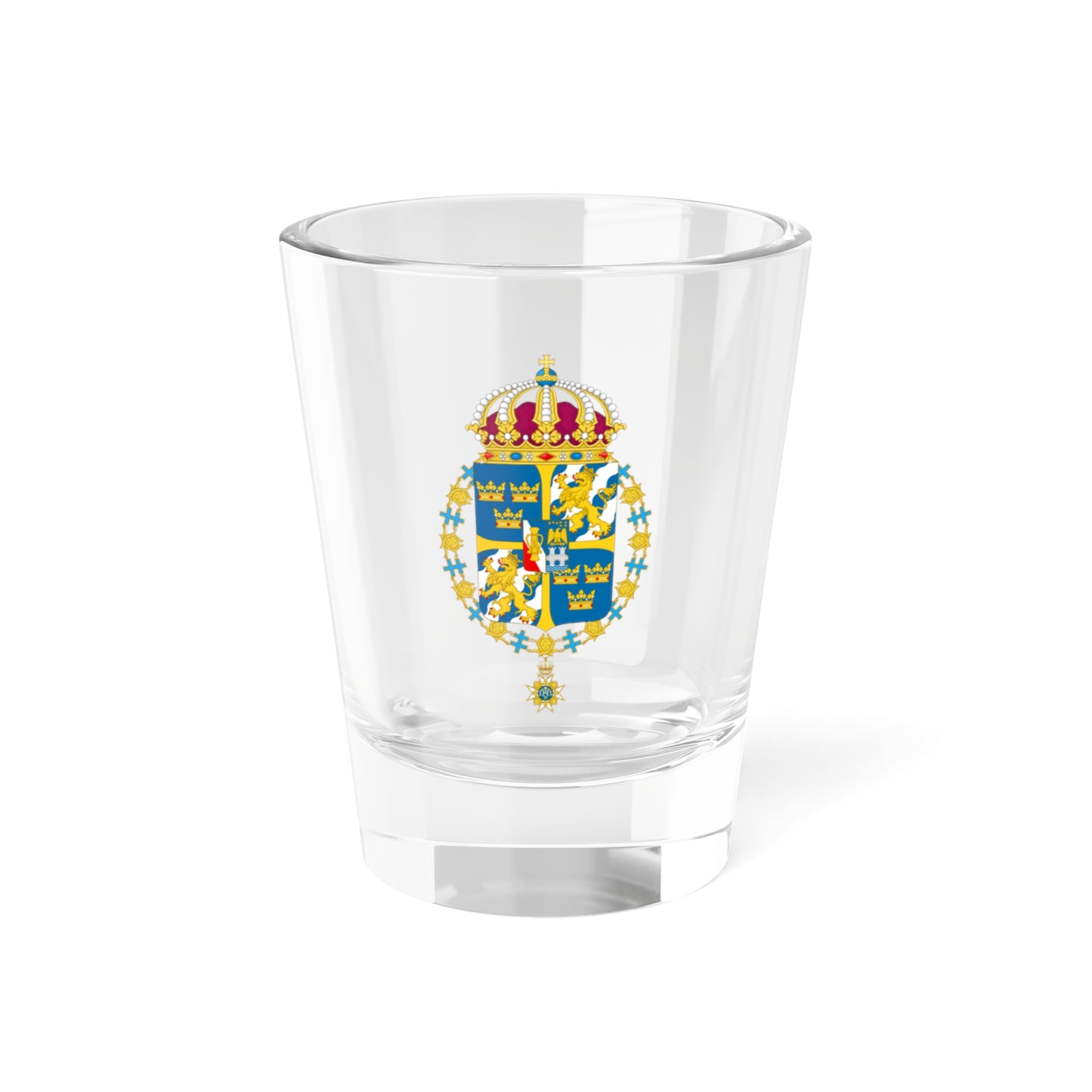 Great coat of arms of Sweden 3 - Shot Glass 1.5oz