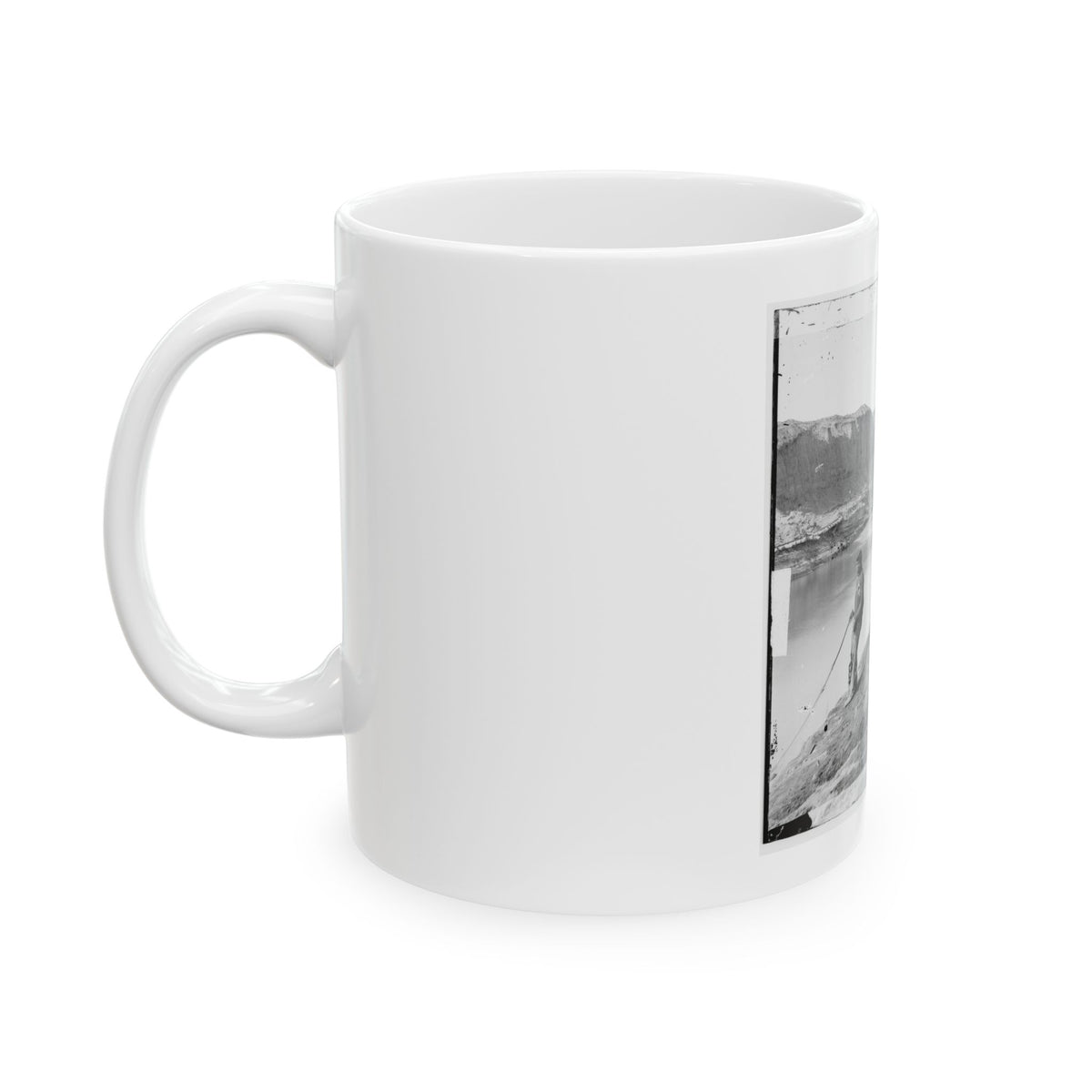 James River, Va. View Of The Completed Dutch Gap Canal (U.S. Civil War) White Coffee Mug
