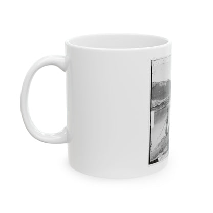 James River, Va. View Of The Completed Dutch Gap Canal (U.S. Civil War) White Coffee Mug