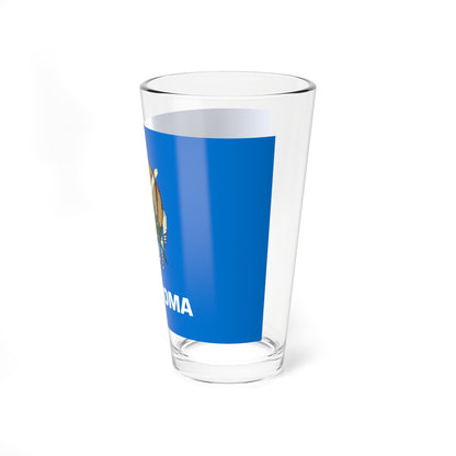 Flag of Oklahoma (United States) Pint Glass 16oz