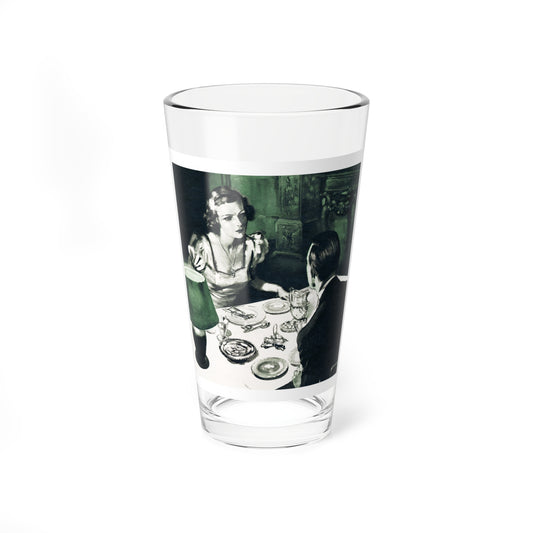 The Great Trafalgar Square Mystery by Augustus Muir, Today magazine, 1938 (Magazine Illustration) Pint Glass 16oz