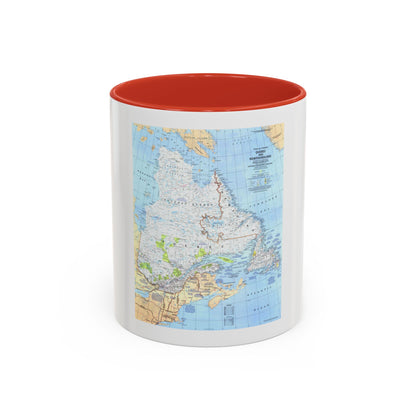 Canada - Quebec & Newfoundland (1980) (Map) Accent Coffee Mug