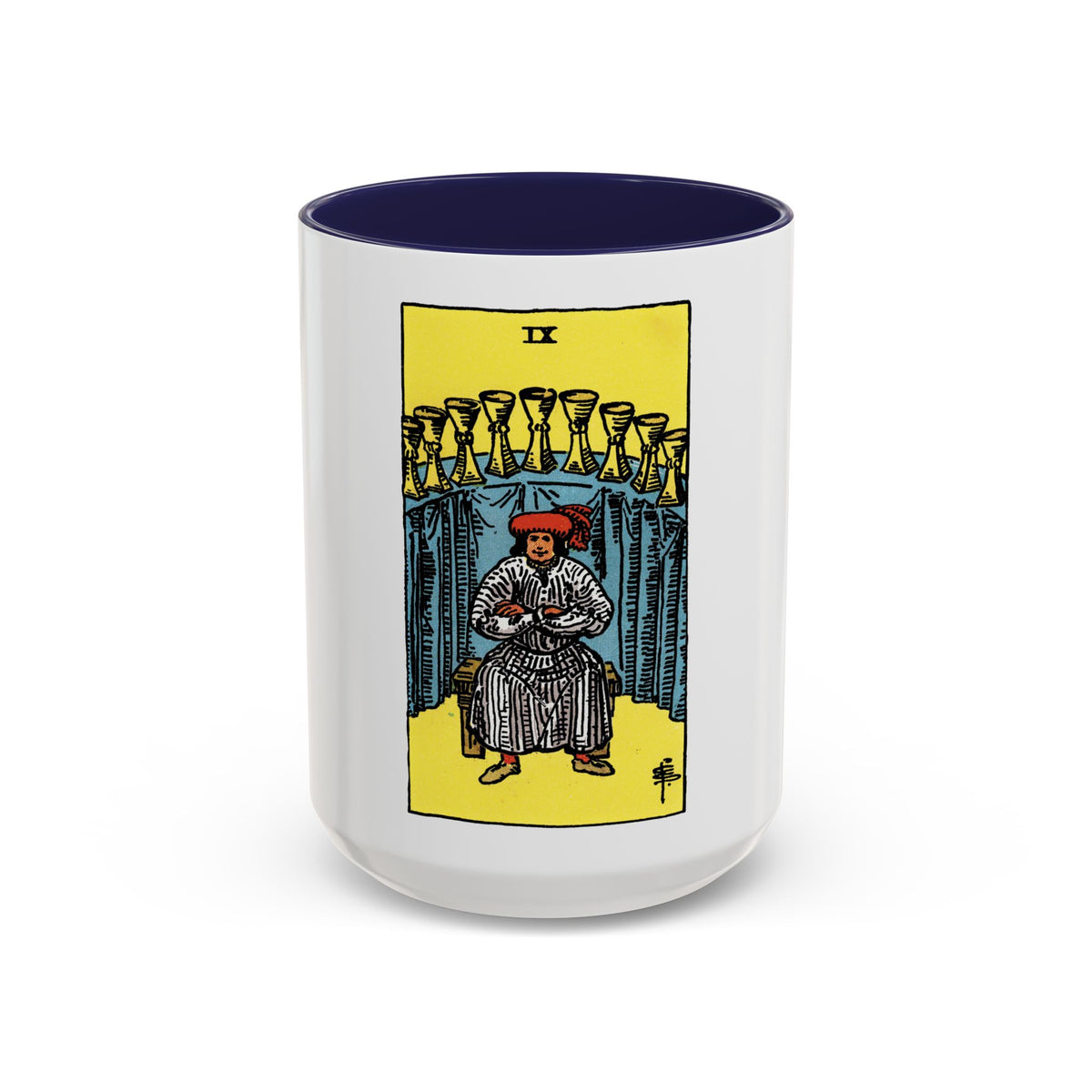 The 9 of Cups (Tarot Card) Accent Coffee Mug